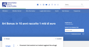 L'Art bonus compie 10 anni: oltre un miliardo di euro raccolti