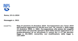 In arrivo la quattordicesima sulle pensioni