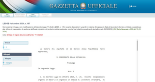 Decreto Flussi: le principali novità della legge di conversione in Gazzetta Ufficiale