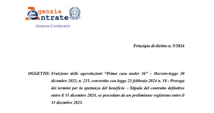 Bonus prima casa under 36 in scadenza: l'Agenzia delle Entrate ribadisce tempi e requisiti 