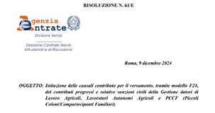 Lavoratori agricoli: nuove causali per la riscossione dei contributi pregressi