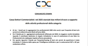Cassa Commercialisti: agli iscritti agevolazioni per 2 milioni 