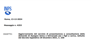 Assegno unico: novità del servizio di presentazione della domanda