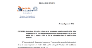 Dichiarazione di successione, novità dal 2025: istruzioni aggiornate e codici tributo