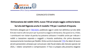 Dichiarazione dei redditi 2025, modello 730 e 770: le bozze sono online
