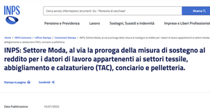 Cassa integrazione settore moda: proroga per gennaio 2025