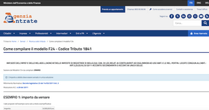 Codice tributo 1841: cosa indica e come compilare il modello F24?