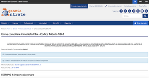 Codice tributo 1842: a cosa si riferisce e come compilare il modello F24