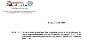 Superbonus: possibile applicare lo sconto in fattura con variazione della CILAS