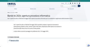 Bando ISI INAIL: definiti i termini di domanda per i contributi a fondo perduto 