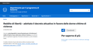 Reddito di libertà, decreto ancora in stand by: in due anni accolte meno di 250 domande