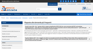 Dichiarazione IVA 2025: nuovi codici ATECO dal 1° aprile