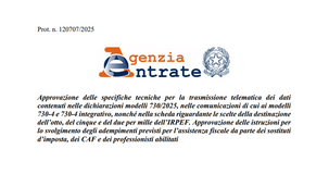 Modello 730/2025: pronte le istruzioni per l'invio da parte di CAF e professionisti