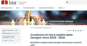 Redditi sempre più bassi per dipendenti e autonomi