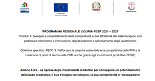 Regione Liguria: al via l'agevolazione per imprese e cooperative sociali