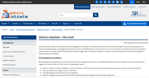 Voltura catastale web, online il nuovo servizio delle Entrate per la domanda