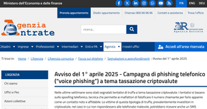 Tassazione criptovalute: attenzione alle telefonate truffa