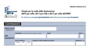 8 per mille IRPEF: modulo e istruzioni