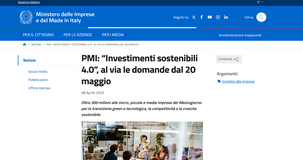 Contributi per gli investimenti sostenibili delle PMI: domande al via 