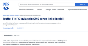 SMS dall'INPS su pagamenti e domande? Attenzione alle truffe