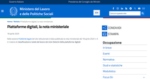 Lavoro su piattaforme digitali: chiarimenti sul contratto per i rider 