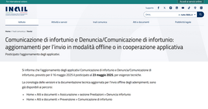 Denuncia di infortunio: pronta la nuova versione 