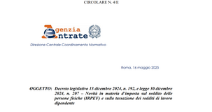 Dall'IRPEF ai bonus dipendenti: la circolare delle Entrate fa il punto sulle novità 