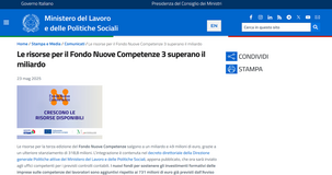 Fondo Nuove Competenze 2025, aumentano le risorse: più di un miliardo per la formazione 