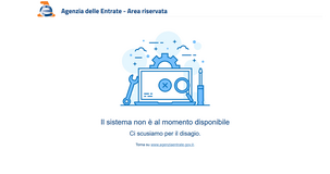 Ancora problemi tecnici (sotto scadenza) al sito dell'Agenzia delle Entrate