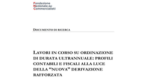Lavori in corso su ordinazione di durata ultrannuale: studio della FNC
