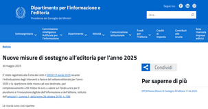 Sostegni all'editoria 2025: in arrivo contributi per edicole e imprese