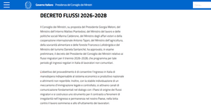 Decreto Flussi: 500.000 ingressi in tre anni 