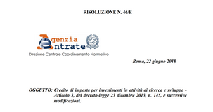 Credito d'imposta ricerca e sviluppo: novità e rischio finanziario tra i requisiti