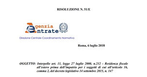 Lavoratori impatriati: ultime novità dall'Agenzia delle Entrate