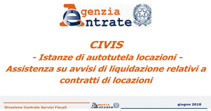 Contratti di locazione: autotutela avvisi di liquidazione online su Civis