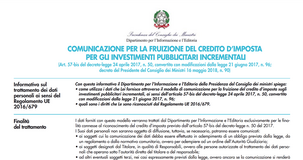 Bonus pubblicità: pubblicati modulo di domanda e istruzioni