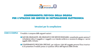 Modulo conferimento delega fattura elettronica