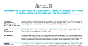 Rimborsi fiscali: ecco il modulo