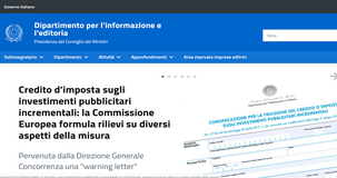 Bonus pubblicità a rischio blocco, lettera dell'UE 