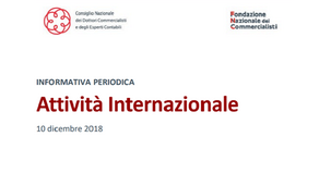 Attività Internazionale: nuovo numero dell'informativa FNC