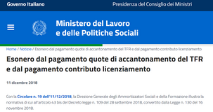 Aziende in crisi, esonero accantonamento TFR e contributo licenziamento