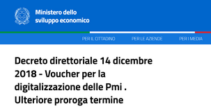 Proroga voucher digitalizzazione: spese fino al 31 gennaio 2019, domanda a marzo