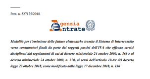 Fattura elettronica verso privati: novità dall'Agenzia delle Entrate