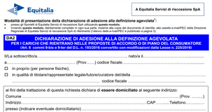 Rottamazione Equitalia: istruzioni modulo DA2