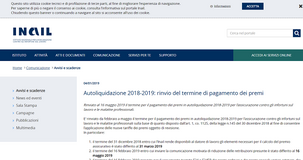 Autoliquidazione INAIL 2019, proroga per il pagamento dei premi