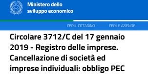Registro imprese: cancellazione senza obbligo di PEC