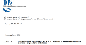 Domanda quota 100, opzione donna e pensione anticipata 2019: ecco le istruzioni INPS 