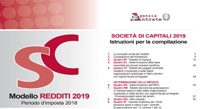 Modello Redditi SC 2019, istruzioni e scadenza