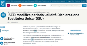 Modello ISEE 2019: nuovo periodo di validità e scadenza della DSU