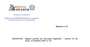 Lavoratori impatriati, chiarimenti sui requisiti per il regime fiscale agevolato